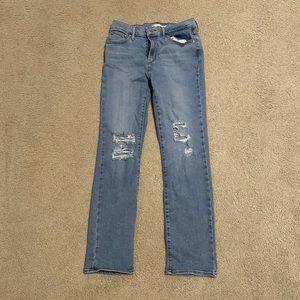 levi’s high rise straight jeans